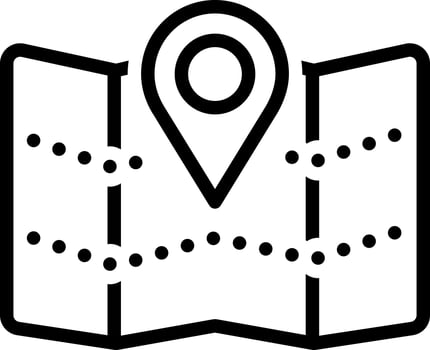 line icon for territory vector