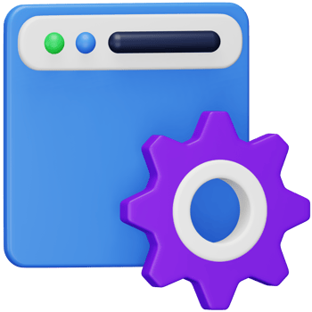 Browser 3d rendering isometric icon. png
