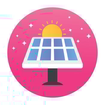 Trendy Solar Panel vector