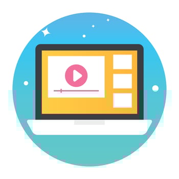 Trendy Video Player vector