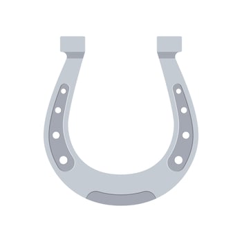 Horseshoe flat design vector