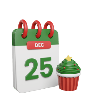 Christmas day calendar 3D Icon png