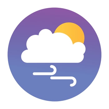 Trendy Cloudy Day vector