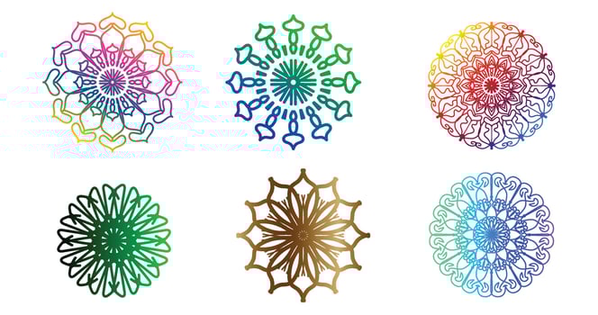 colorful mandala , set mandala,Mandalas, Vintage decorative element, Oriental pattern, vector, Islam, Arabic, Indian, turkish, pakistan, chinese, ottoman motifs, luxury ornamental mandala vector