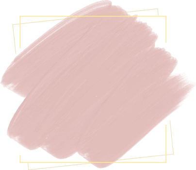 luxury style hand drawn pale pastel pink oil painted brush stroke with gold frame for cosmetic banner background png