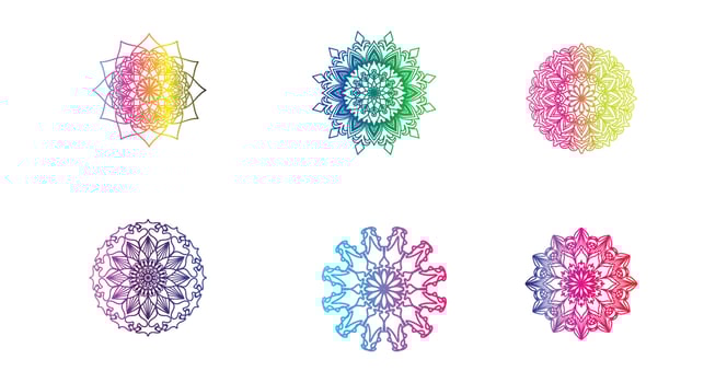colorful mandala , set mandala,Mandalas, Vintage decorative element, Oriental pattern, vector, Islam, Arabic, Indian, turkish, pakistan, chinese, ottoman motifs, luxury ornamental mandala vector