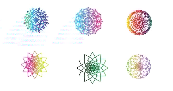 colorful mandala , set mandala,Mandalas, Vintage decorative element, Oriental pattern, vector, Islam, Arabic, Indian, turkish, pakistan, chinese, ottoman motifs, luxury ornamental mandala vector