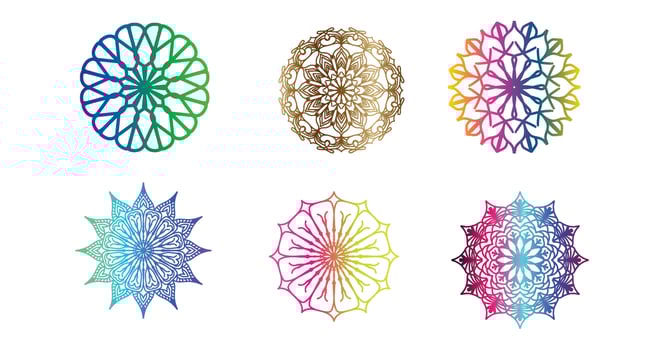 colorful mandala , set mandala,Mandalas, Vintage decorative element, Oriental pattern, vector, Islam, Arabic, Indian, turkish, pakistan, chinese, ottoman motifs, luxury ornamental mandala vector