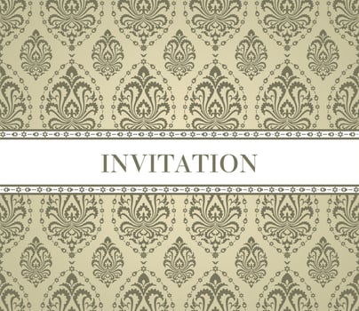 Invitation card in retro style vector