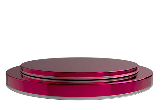 Empty podium or pedestal display on PNG Transparent background with cylinder stand concept. Blank product shelf. 3D rendering