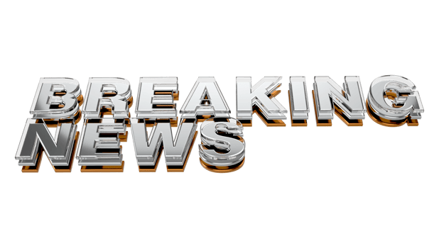 Breaking news 3D Text Design, World Global TV news banner design, broadcast design png