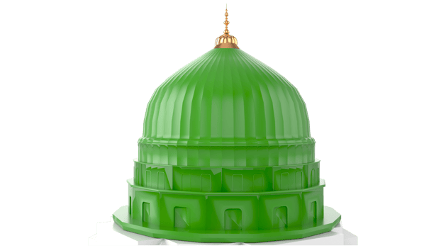 3d render of Masjid Nabvi Madina - Saudi Arabia 3d Illustration PNG with transparent Background