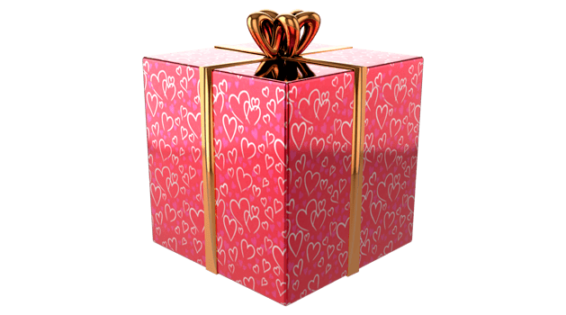 3d Realistic Gift Box with Gold Ribbon Gift Bow Transparent PNG. Decoration 3D illustration png