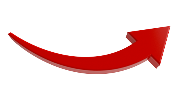 3D arrow icon on Transparent PNG background. 3d style. arrow icon for your web site design, logo, app, UI. arrow indicated the direction symbol. curved arrow sign