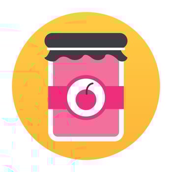 Trendy Jam Jar vector