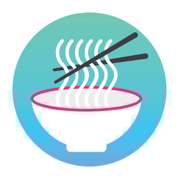 Trendy Noodles  Concepts vector