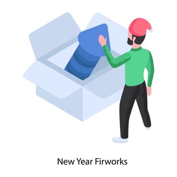 New Year Fireworks vector
