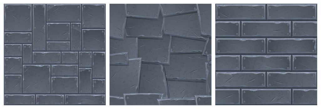 Metal texture seamless background for game, tiles vector