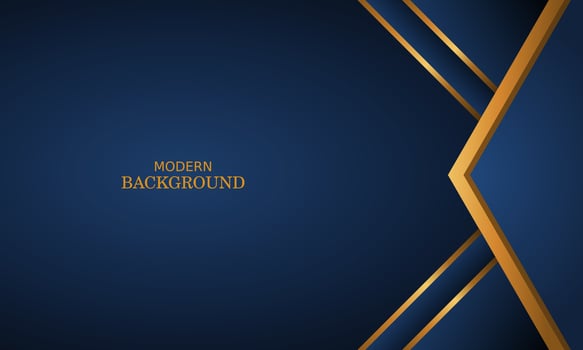 dark blue luxury premium background and gold line. vector