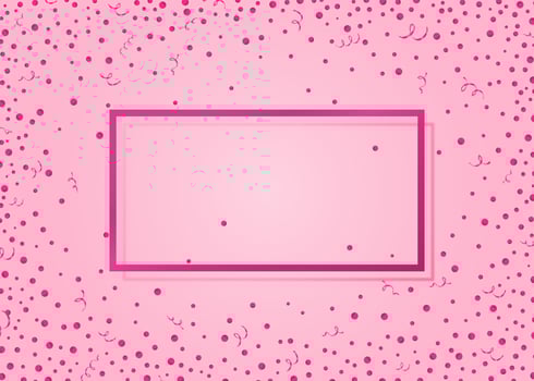 Background with glitter dots, frame. vector