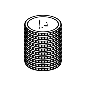 United Arab Emirates, UEA Currency, AED Sign, United Arab Emirates Dirham Icon Symbol. Vector Illustration