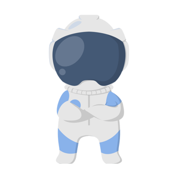 Astronaut in Arms PNG Illustration