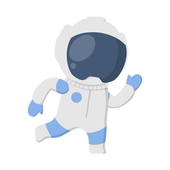 Astronaut Walk PNG Illustration