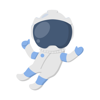 Astronaut Flying PNG Illustration