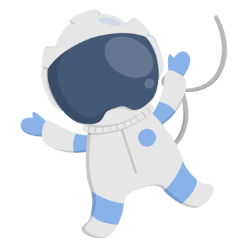 Astronaut in Space PNG Illustration
