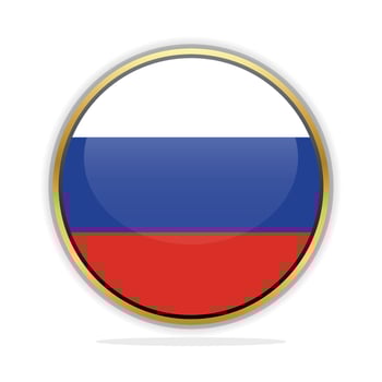Button Flag Design Template Russia vector