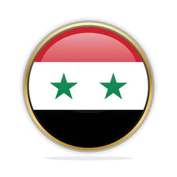 Button Flag Design Template Syria vector