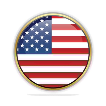 Button Flag Design Template United States of America vector