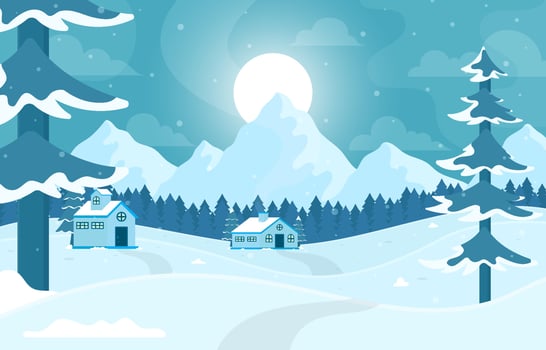 Winter Nature Landscape Background vector