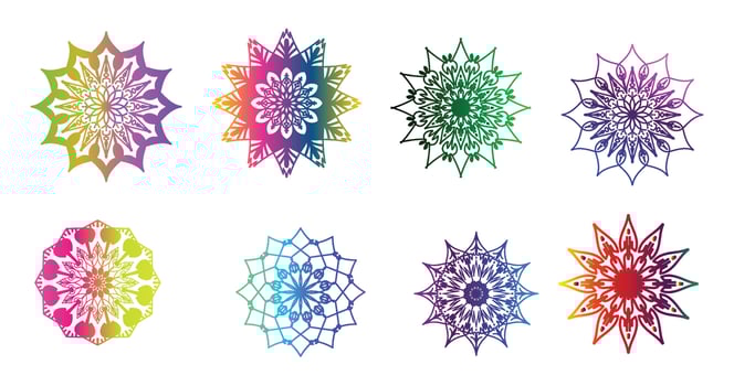 colorful mandala , set mandala,Mandalas, Vintage decorative element, Oriental pattern, vector, Islam, Arabic, Indian, turkish, pakistan, chinese, ottoman motifs, luxury ornamental mandala vector