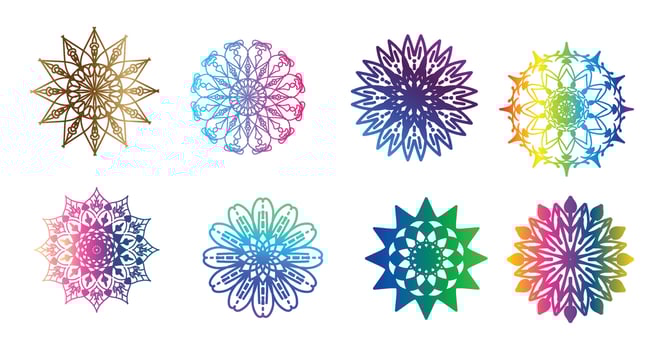 colorful mandala , set mandala,Mandalas, Vintage decorative element, Oriental pattern, vector, Islam, Arabic, Indian, turkish, pakistan, chinese, ottoman motifs, luxury ornamental mandala vector