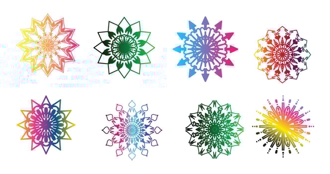 colorful mandala , set mandala,Mandalas, Vintage decorative element, Oriental pattern, vector, Islam, Arabic, Indian, turkish, pakistan, chinese, ottoman motifs, luxury ornamental mandala vector