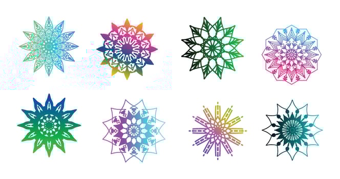 colorful mandala , set mandala,Mandalas, Vintage decorative element, Oriental pattern, vector, Islam, Arabic, Indian, turkish, pakistan, chinese, ottoman motifs, luxury ornamental mandala vector