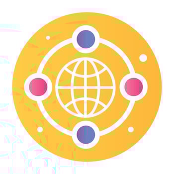 Trendy Global Network vector