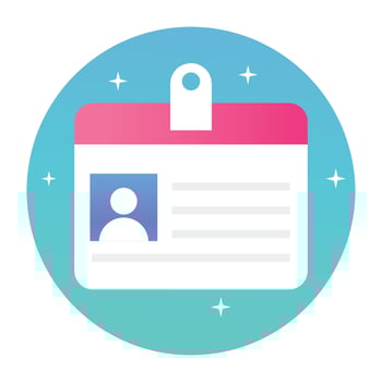 Trendy Identity Card vector