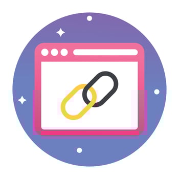 Trendy Hyperlink Concepts vector