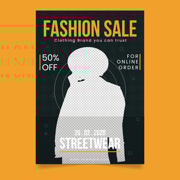 Fashion sale post and social media banner template vector