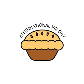 National pie day vector illustration on white background