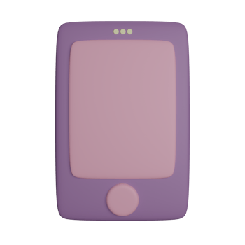 Cute Handphone 3d rendering png