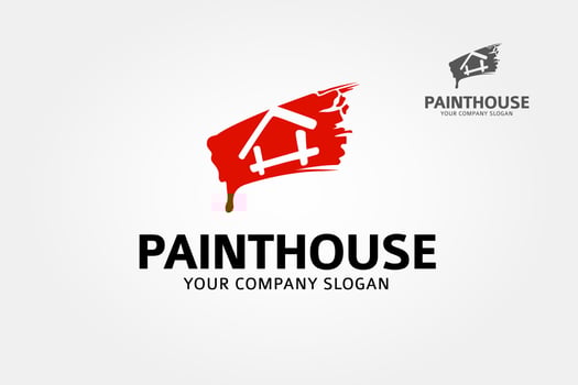 Paint house vector logo design for real estateproperty industry.