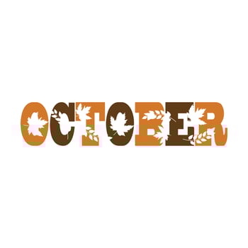 OCTOBER stylish and awesome illustration vector