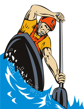Kayak Paddler  Isolated Background png