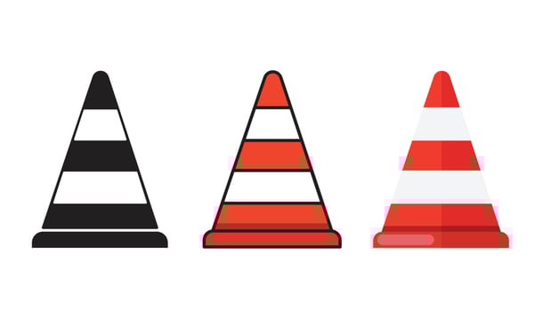 traffic cone icon vector illustration