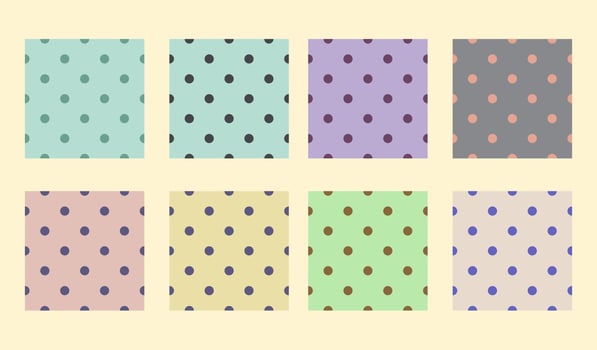 POLKA DOT PATTERN DESIGN SET vector
