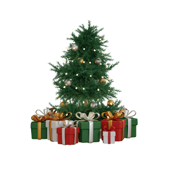 Christmas tree 3d element png