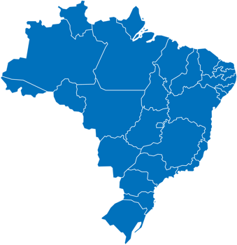 Brazil political map divide by state png